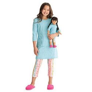 American Girl The Honey Puppy PJ's are a Just Like You Size M Girls and 18" doll